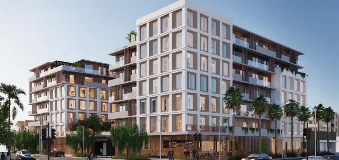 Two mixed-use projects on the rise across the street from Sony